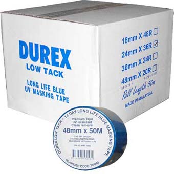 GPI BLUE LOW TACK TAPE 18MM - TDB18 